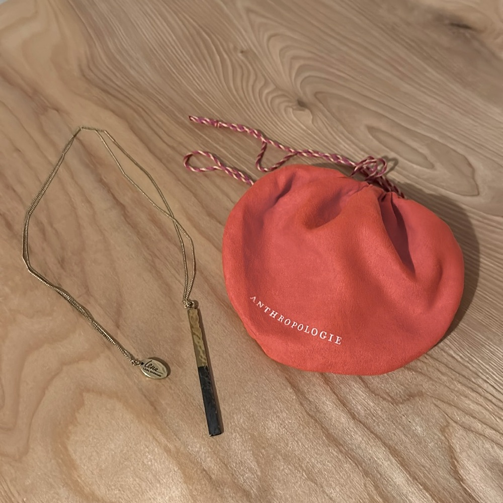 Anthropologie Matchstick Pendant Necklace